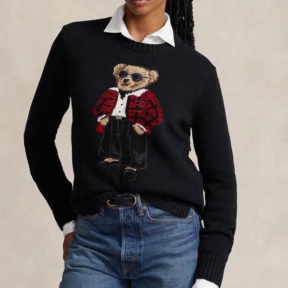 Polo Ralph Lauren Sweaters - Polo Ralph Lauren Women's Knit Sweater with Bear Design